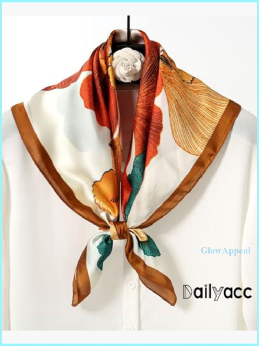 Lightweight Silk Satin Scarf 27.5x27.5 Inch Polyester Head Neck Accessory - Picture 2 of 7